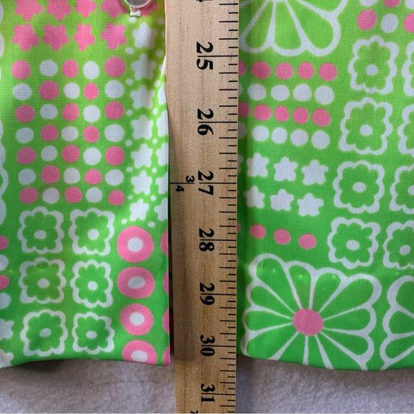 Vintage 70s Womens‎ Button Tunic Top Sz S Green Flower Power Twiggy Mod - Picture 9 of 14